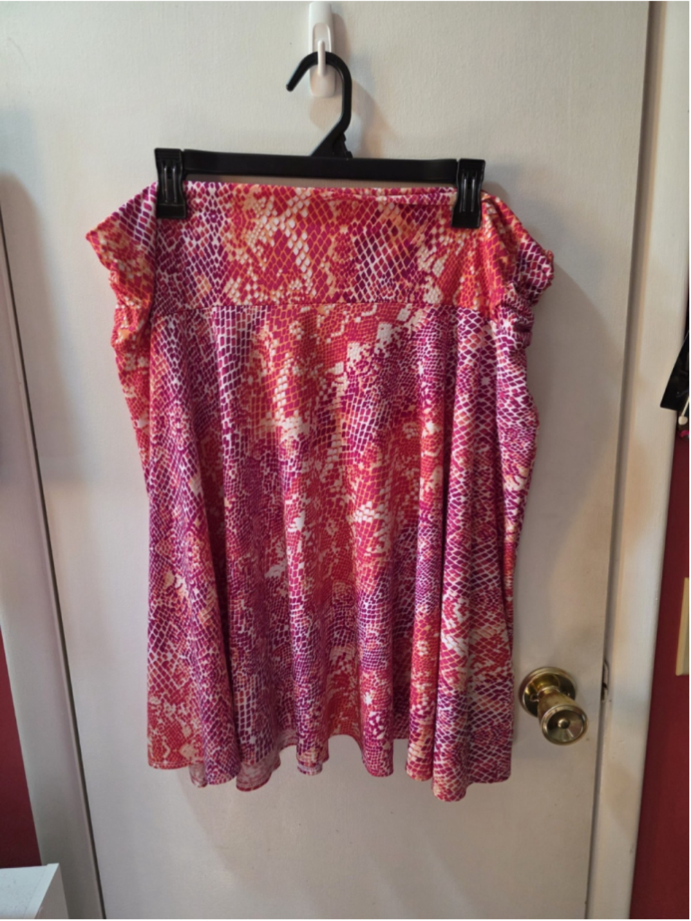 Y2k George Women's Skirt Pink Orange Snakeskin Size XXL